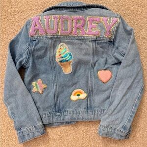 Kids Jean Jacket, custom Jean jacket “Audrey”
